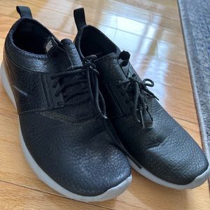 Nike running shoes, black leather